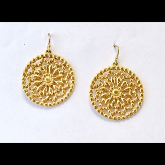 COPY - Gold Vermeil Boho Earrings Dangle - Picture 1 of 4